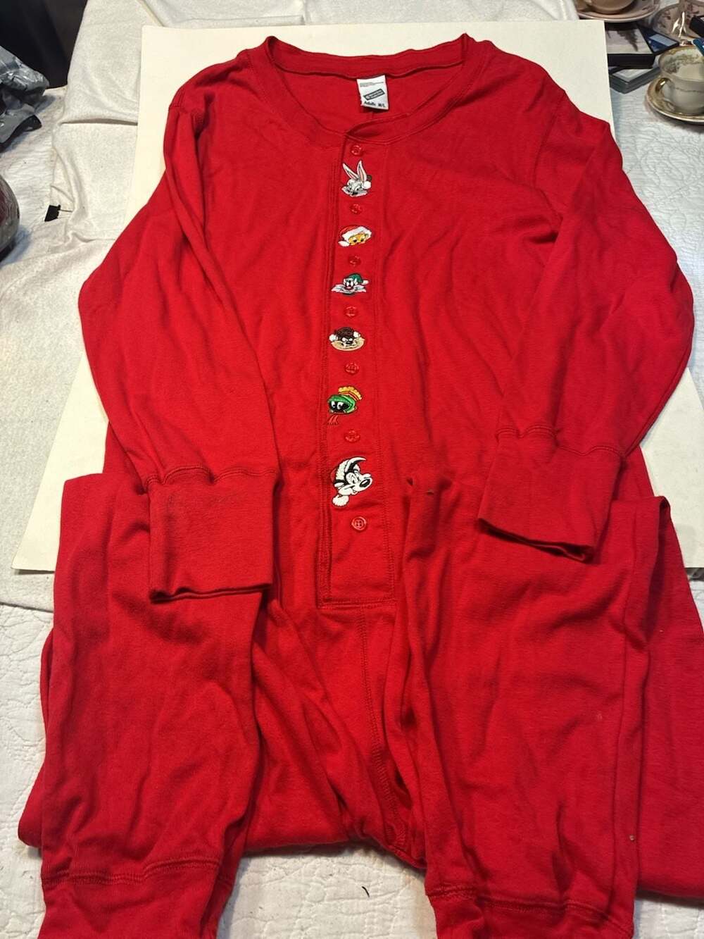 Warner Bros. Studio Store Looney Tunes Pajama Jumpsuit Size M/L Red